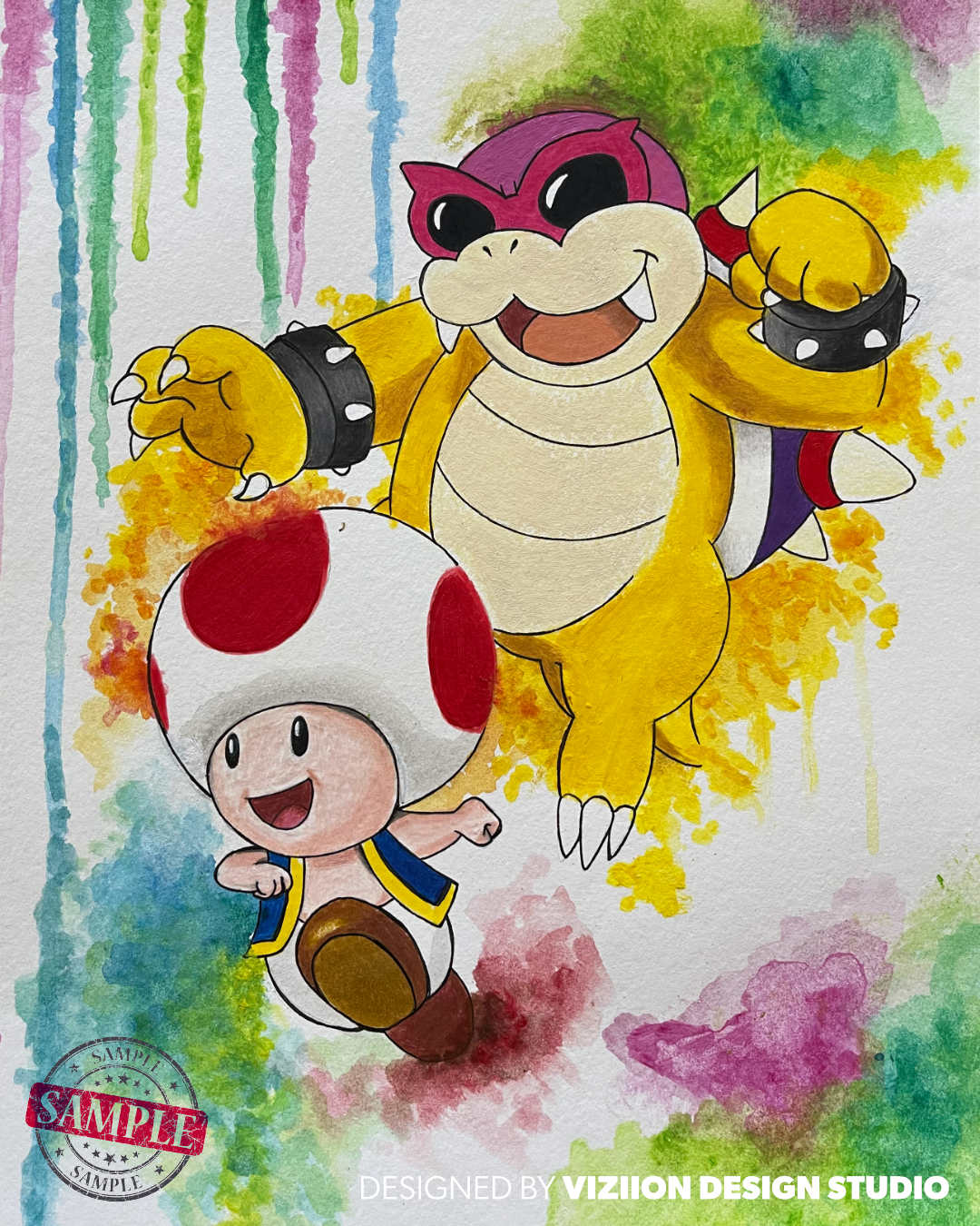 Mario Kart 8 Deluxe - Toad & Roy Artwork Mario Kart 8 Deluxe - Toad & Roy Artwork
